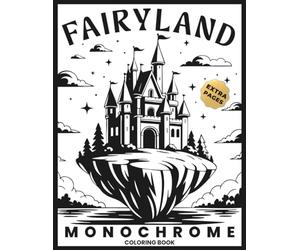 Fairyland Monochrome Coloring Book: Whimsical Fantasy Fairies and Mythographic Creatures for Teens and Adults - A Mindful Coloring Journey for Relaxation
