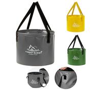 FairyPeach Secchio Acqua Pieghevole 10L/20L,Esterni Ciotola Da Campeggio Portatile,Secchio Multifunzionale Resistente,Per campeggio e viaggi,come bacinella per lavare i piatti (Grigio, L)