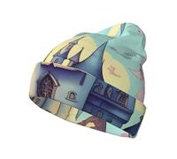 Fairytale Castle - Cappello lavorato a maglia, caldo e traspirante, versatile, per la stagione fredda, colore: nero