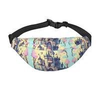 Fairytale Castle - Marsupio a tracolla grande, alla moda, da viaggio, casual, per ragazzi, adatto per sport, corsa, ciclismo, viaggi, pesca