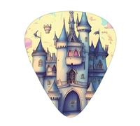 Fairytale Castle Plettri per chitarra, 12 pezzi, materiale ABS, bordi lisci, sensazione confortevole, 3 spessori opzionali