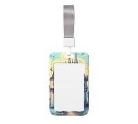 Fairytale Castle - Porta badge con stampa su entrambi i lati, design scorrevole, in grado di scansionare la pellicola trasparente