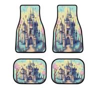 Fairytale Castle - Tappetini per auto, personalizzabili, antiscivolo, anteriori e posteriori, per tutte le stagioni, universali, adatti per SUV, furgoni, berline, camion, set da 4 pezzi