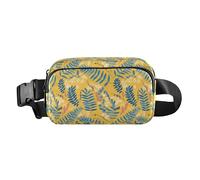 Fairytale - Marsupio multiuso con funghi e lumache, stile retrò, con cinghia regolabile per lo shopping, Ferns Vintage Botanical Zafferano, 1 Size