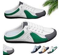 FAIRZ Uomini Slip on Mule Sneakers Pantofole Casual Scarpe Sportive Low Top Baotou Half Drag Sneakers per Gli Uomini (44EU, Verde)