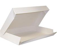 FaisTonGateau - Scatole / vassoi per alimenti, 28x42 cm, confezione da 25, colore: Bianco