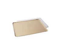 FaisTonGateau - Set di 10 vassoi per catering - lunghezza x larghezza: 42 cm x 32 cm, colore oro