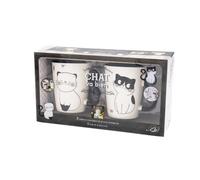 Faites une pause douceur Chat va bien: Coffret avec 2 tasses en céramique et 1 livre