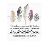 Faith-Based Motivational Poster - Christian Wall Art for Nursery Decor and Home Office, Uplifting Scripture Print, Encouraging Gift for Believers(Unframed,08x12inch(20x30cm))