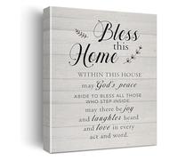 Faith-Based Wall Art Bless This Home Inspirational Print for Home Housewarming Gift(Unframed,16x24inch(40x60cm))