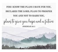 Faith-Based Wall Decor, Christian Inspirational Poster for Nursery and Bedroom, Scripture Art Print(Framed,12x18inch(30x45cm))