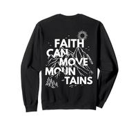 Faith Can Move Mountains Bibbia Verse Back Print Christian Felpa