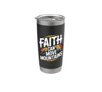 Faith Can Move Mountains Bicchiere termico in acciaio inox doppia parete