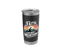 Faith Can Move Mountains Bicchiere termico in acciaio inox doppia parete