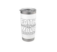 Faith Can Move Mountains Bicchiere termico in acciaio inox doppia parete