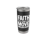 Faith Can Move Mountains Bicchiere termico in acciaio inox doppia parete