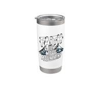 Faith Can Move Mountains Bicchiere termico in acciaio inox doppia parete