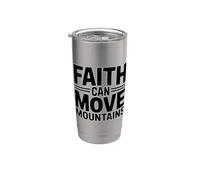 Faith Can Move Mountains Bicchiere termico in acciaio inox doppia parete