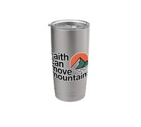 Faith Can Move Mountains Bicchiere termico in acciaio inox doppia parete