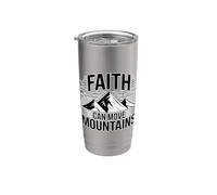 Faith Can Move Mountains Bicchiere termico in acciaio inox doppia parete