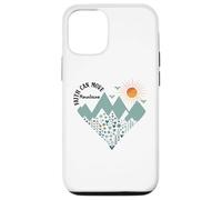 Faith Can Move Mountains Boho Floral Mountain Flower Heart Custodia per iPhone 12/12 Pro
