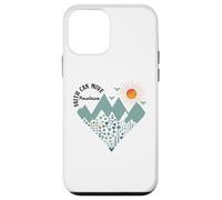 Faith Can Move Mountains Boho Floral Mountain Flower Heart Custodia per iPhone 12 mini