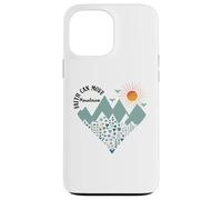 Faith Can Move Mountains Boho Floral Mountain Flower Heart Custodia per iPhone 13 Pro Max