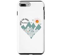 Faith Can Move Mountains Boho Floral Mountain Flower Heart Custodia per iPhone 7 Plus/8 Plus