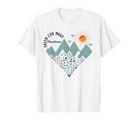 Faith Can Move Mountains Boho Floral Mountain Flower Heart Maglietta
