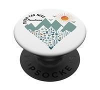 Faith Can Move Mountains Boho Floral Mountain Flower Heart PopSockets PopGrip Adesivo