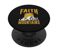 Faith Can Move Mountains Inspirational Christian Bibbia Verse PopSockets PopGrip Adesivo