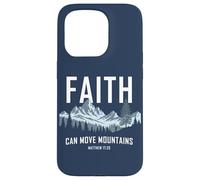 Faith Can Move Mountains - Matthew 17:20 Nature Inspiration Custodia per iPhone 15 Pro