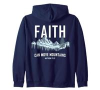 Faith Can Move Mountains - Matthew 17:20 Nature Inspiration Felpa con Cappuccio