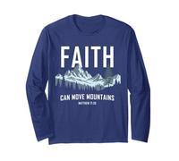 Faith Can Move Mountains - Matthew 17:20 Nature Inspiration Maglia a Manica