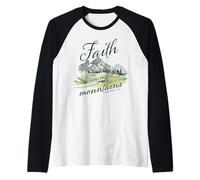 Faith Can Move Mountains - Matthew 17:20 Women Girls Nature Maglia con Maniche Raglan
