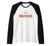 Faith Can Move Mountains Retro Sunset Bible Verse Christian Maglia con Maniche Raglan
