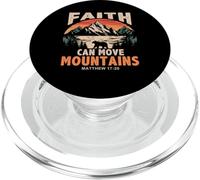 Faith Can Move Mountains Retro Sunset Bible Verse Christian PopSockets PopGrip per MagSafe