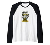Faith Carries Me When Strength Runs out Design Christian Maglia con Maniche Raglan