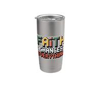 Faith Changes Everything Bicchiere termico in acciaio inox doppia parete