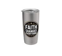 Faith Changes Everything Bicchiere termico in acciaio inox doppia parete