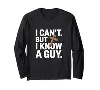 Faith Cross I Know a Guy Vintage Quote Message Maglia a Manica