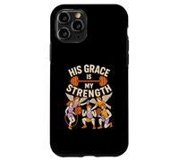 Faith Fitness His Grace Is My Strength Cool Mens Bibbia Verse Custodia per iPhone 11 Pro