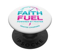 Faith Fuel: alimentato dalla preghiera, abbigliamento lifestyle cristiano PopSockets PopGrip Adesivo