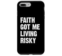 Faith Got Me Living Risky Custodia per iPhone 7 Plus/8 Plus