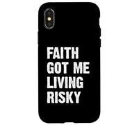 Faith Got Me Living Risky Custodia per iPhone X/XS