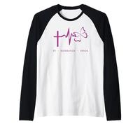 Faith, Hope, Love, Amor, Fe, Esperanza Maglia con Maniche Raglan