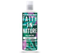 Faith In Nature Balsamo da viaggio alla lavanda e al geranio da 100 ml, nutriente, vegano e cruelty free, senza SLS o parabeni, per capelli normali e secchi