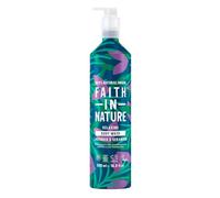 Faith In Nature Bottiglia di metallo da 500 ml bagnoschiuma naturale alla lavanda e geranio, gel doccia rilassante, vegano e cruelty free, senza SLS o parabeni