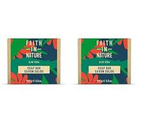 Faith in Nature Saponetta Naturale all'Aloe Vera, Vegana e Non Testata su Animali, Senza SLS e Parabeni, 100 g (Confezione da 2)