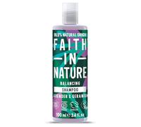 Faith In Nature Shampoo nutriente alla lavanda e geranio, da viaggio, 100 ml, vegano e cruelty free, senza SLS o parabeni, per capelli da normali a secchi